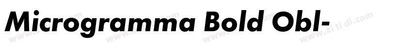 Microgramma Bold Obl字体转换